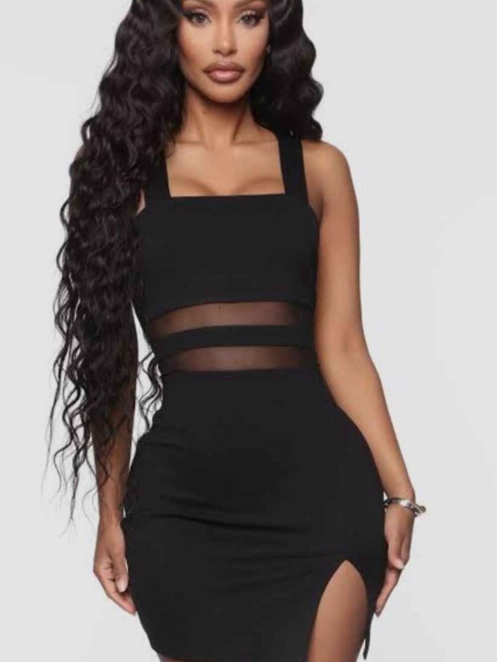 Black mini dress